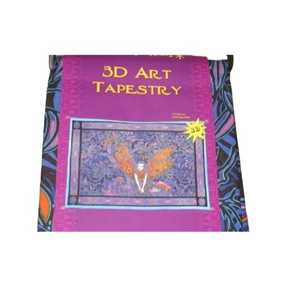 New 45x30 Fairy Wings Mini Tapestry Wall Hanging Decor Gift Nymph 3D Psychedelic - Picture 2 of 2